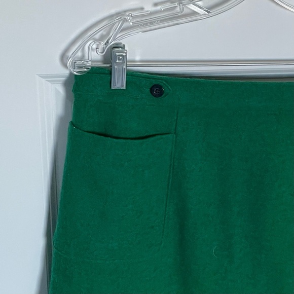 Maeve by Anthropologie Green Wool Blend Flared Mini Skirt Size 12 35464 - Picture 3 of 11